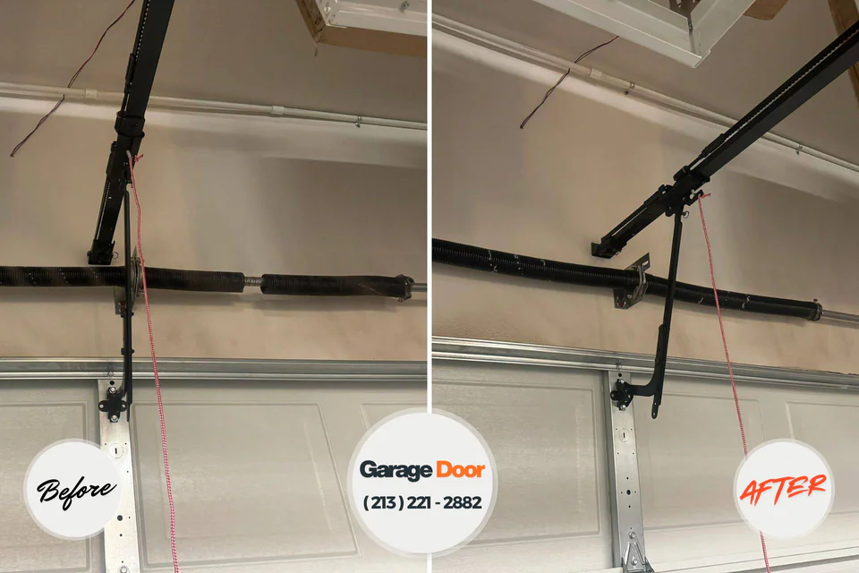 Before and after: garage door repair Stratford, NJ